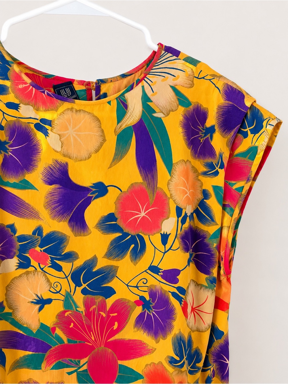 Vintage Emanuel Ungaro Parallèle Paris Floral Silk Blend Blouse Size 10 - Picture 2 of 5